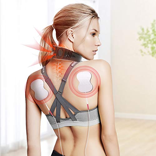 Intelligent Neck Massager With Heat,Electric Neck Massager For Pain Relief, 9 Modes 50 Intensities Cordless Portable Deep Tissue Trigger Massage Equipment In Home Office Car Travel #TOP2