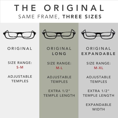 clic magnetic reading glasses for men or women computer readers original long