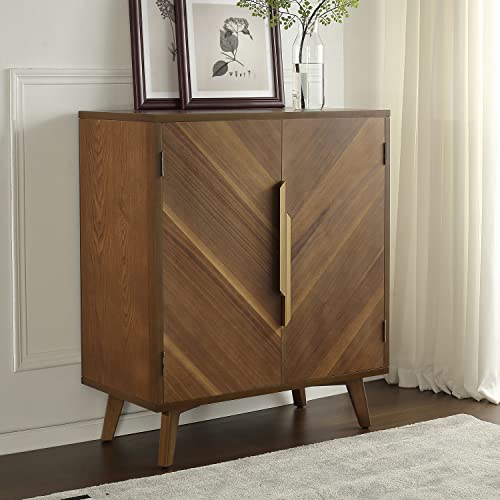Art Leon Modern Buffet Cabinet, Accent Cabinet with 2 Doors, Sideboards and Buffets with Storage for Hallway Entryway, Walnut