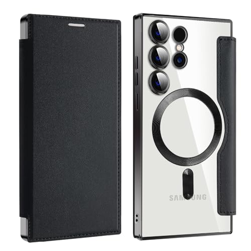 Étui Samsung S25 Plus pour charger sans fil au bureau avec porte-cartes noir