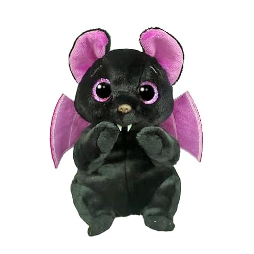 TY Beanie Boos – Batiste el murciélago con Ojos morados Grandes y Brillantes, el Peluche con Ojos Grandes Brillantes, 15 cm, T37384 | Ya disponible en tu tienda friki favorita! En mundofriki.es!