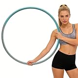 Hula Hoop Reifen Erwachsene und Kinder zum Abnehmen, 8 Teile abnehmbar, Gewicht können angepasst Werden - 1,1kg, 94cm Durchmesser, Anfänger & Fortgeschritten, Fitnessreifen mit Schaumstoff (Grün)