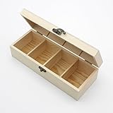 Sporgo Karteikarten Box Holz: 2 Stück A8 Karteikasten Holz, Lernkarteibox Holz mit Deckel,...
