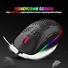 60% Wired Mechanical Gaming Keyboard and Mouse Combo,Ultra-Compact Mini 62 Keys,Type C Chroma 20 Rainbow Backlit Effects,RGB Backlit 6400 DPI Lightweight Gaming Mouse with Honeycomb Shell for PC/Mac