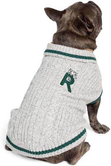 Reddy by Petco Logo Cardigan Pet Sweater, Grey, X-Large