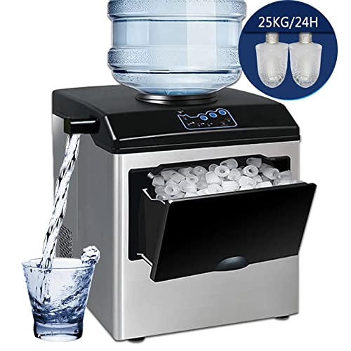 PanHuiWen EiswüRfelmaschine Klein Retro 3 Eiswürfel-Größen Ice Cube Maker Machine 25kg/24h BPA frei – Bild 8