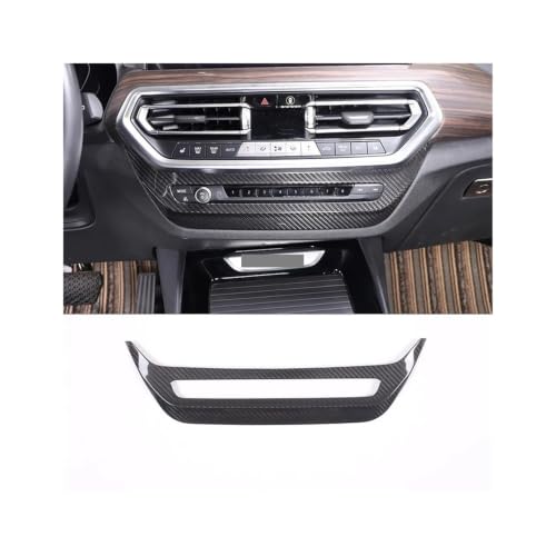 Fibra de carbono real para tablero de BMW X3 X4 2018-2022, cubierta de panel interior plata