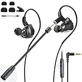 BlueFire Wired Gaming Earbuds with Microphone, HiFi Deep Bass in-Ear Headphones, Noise Cancelling Earphones with Volume Control, Compatible with PC, Phone, in Ear Earbuds for Gaming, Sports and Music