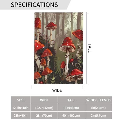 Drapeau de jardin champignons rouges 71x101 cm en polyester double face - 4