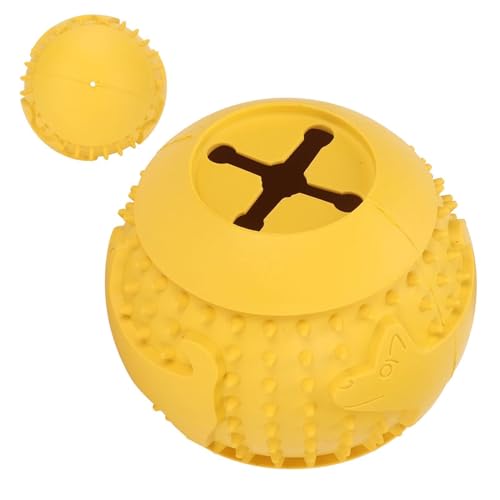 Cyrank Hunde-Puzzle-Spielzeug, IQ-Leckerli-Ball, Gummi-Hundeleckage-Futterball, Hundespielzeug,Großer Hundeball Für Aggressive Kauer, Hunde-Leckerli-Ball, Leckerli-Spender, Haustier behandeln Ball