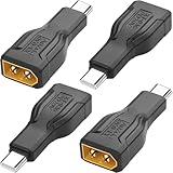 Xiatiaosann 4個USB C - XT60 アダプター USB Type-C オス - XT60 オス 充電コネクタ ワイヤレス延長アダプター入り LiPo バッテリー RC カー FPV ドローン ノートパソコン用