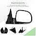 SCITOO Side Mirror Manual Foldable Black Side View Mirrors Fit 94-98 Chevy Blazer S10 94-98 GMC Jimmy S-15 Sonoma 96-98 Isuzu Hombre 96-98 Olds Bravada Passenger Side Car Mirror