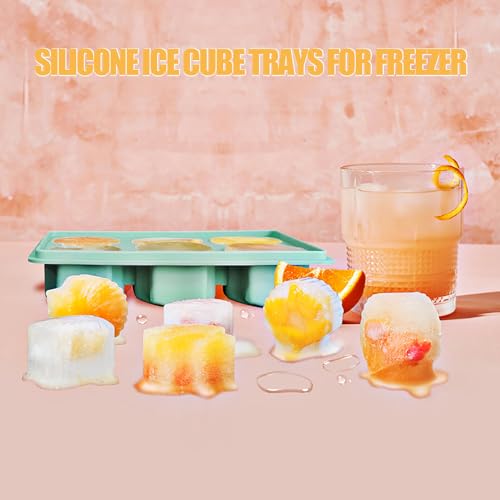 Molde de silicona para cubos de hielo con tapa 2 piezas miniatura 3