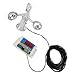 Pfeilzieher Industrial Wind Speed Anemometer with Alarm, 3 Cup Wind Speed Meter for Tower Crane Construction Railway, CMOS Memory Function, Auto Power Cut Off, Aluminum Alloy Sensor