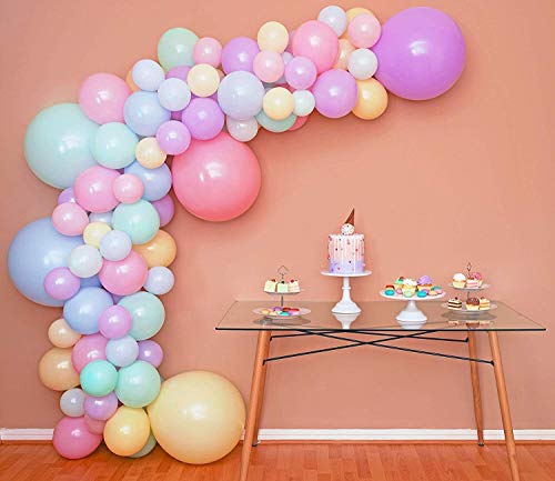 Image of HK balloons Balloon Arch Garland Decorating Set Include Arch Strip Glue Dot and F6Pcs Balloons Flower Clips Perfect for Events & Parties Easy Decoration Tool For Party Wedding Birthday Baby Shower