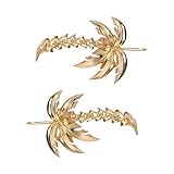 Ciieeo Pendientes Mujer Fiesta Diseño de Cocotero, Gota de Aleación Dorada, Accesorios Informales para Orejas, Joyería Ligera para Niñas y Mujeres, Decoración para Eventos