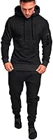 INSENVER Men's 2-Piece Tracksuit Set: Fleece-Lined Hoodie & Jogger Pants for Jogging, Gym & Casual Wear