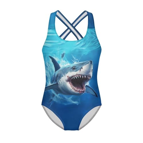Image of JEOCODY Swimsuit for Girls One Piece Bathing Suit for Teens Crossback Hawaiian Beach Swimwear