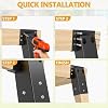 MIXXIDEA 4x4 Compound Angle Brackets for Deer Stand & Hunting Blinds - Heavy Duty Steel Elevated Platform Brackets, Set of 4 for Tree House, Shooting Shack & Observation Platform - 5