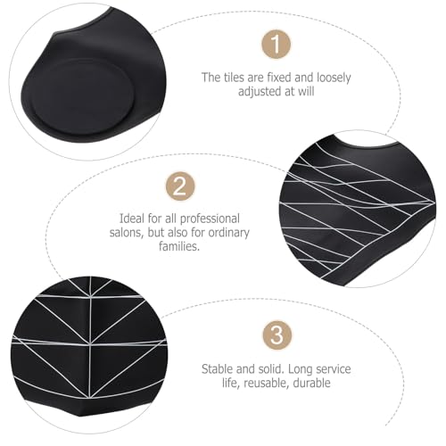 Bandeja para lavar el cabello estable de cuero negro lavacabezas portátil reutilizable 5