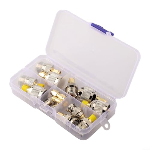 Adaptador coaxial kit de 14 piezas SMA BNC UHF tipo N para enrutador inalámbrico 3