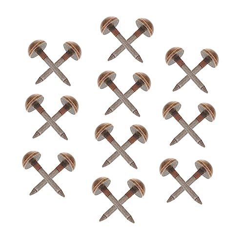 iplusmile 20 Piezas Sofá Pernos Decorativos Chair Tachuelas De Tapicería Alfiler Tachuelas Decorativas para Tapicería Hogar Tachuelas para Alfombras Tachuelas para Muebles Redondo Cobre