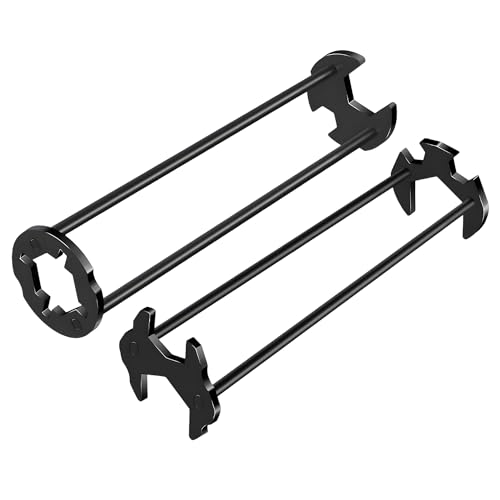 2Pcs Multifunctional Sink Wrench Set 7 Sizes Basin Wrench Faucet Wrench Under Sink Wrench Faucet Tool Faucet Hose Spanner Sink Basin Wrench Four-Jaw Hex Wrench for Kitchen Bathroom Screws & Threads