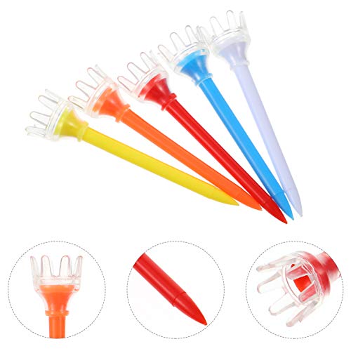 BESPORTBLE Golfs 10Pcs Crown Golfs Bola Tees Plástico Bola Tees Titular Golfs Bolas Pé Prego Equipam