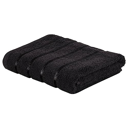 A2Z Luxurious 100% Cotton Black Color Towel 500 GSM Soft Absorbent Bath Towel (66x118 cm)