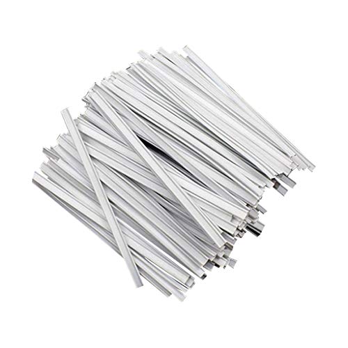 fiosoji 100 Pc Pince-Nez en Aluminium Réglable Pont, Auto-Adhésif,Bricolage DIY Faits Main, pour La Bande de Pont de Nez Bande Artisanat Clip Faire Accessoires