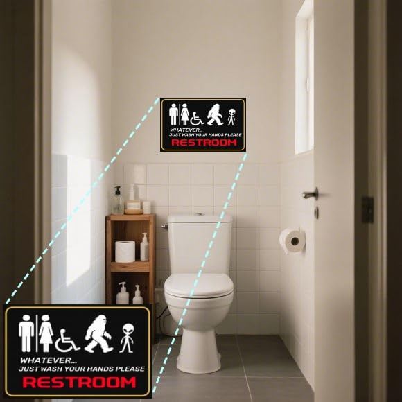 Save on Funny Alien Bathroom Sign with Code ZHENJ8O8 - Image 2