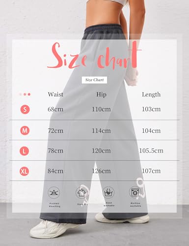 OLAPTA Women Bow Print Graphic Wide Leg Sweatpants Mid Rise Baggy Straight Leg Casual Lounge Long Sweat Pants with Pockets2