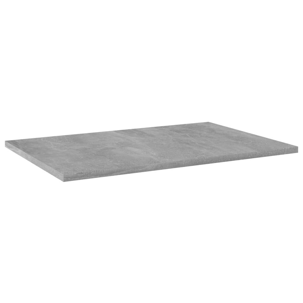 vidaXL Ripiani per Libreria 4pz Grigio Cemento 60x40x1,5cm Multistrato