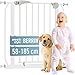 ib style Treppenschutzgitter für Babys Berrin 58-185 cm, Türschutzgitter, Kinderschutzgitter, zum Klemmen,Ohne Bohren, Weiß, 78-86 cm
