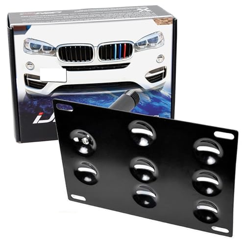 iJDMTOY No Drill Front Bumper Tow Hook License Plate Mounting Bracket Adapter Kit Compatible with 2016-up BMW F48 X1, 11-17 F25 X3, 14-up F26 X4, 14-up F15 X5, 15-up F16 X6, 09-16 E89 Z4 by iJDMTOY - Used condition - US$11.41