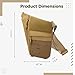 BOSREROY Anti-Theft Sling Bag: Chest Carry Daypack for Men, Adjustable Khaki