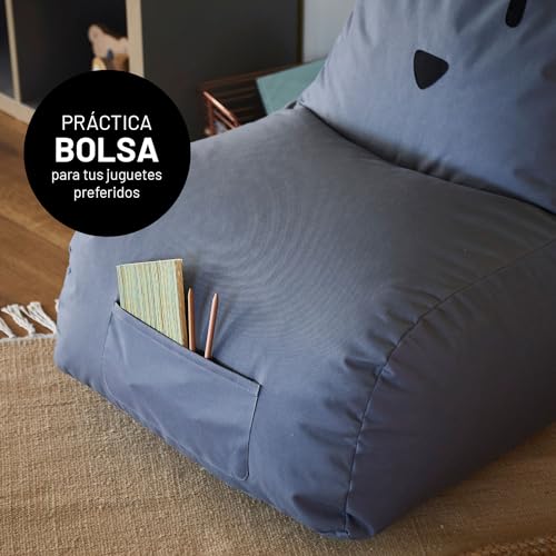 Miniatura 5 de Lumaland Puf Infantil Chicken Puf De Animales Familia Bolsa Impermeable Para Interior Y Exterior Material Fácil De Cuidar 80 X 75 X 75 Cm, 3,1 Kg Amarillo