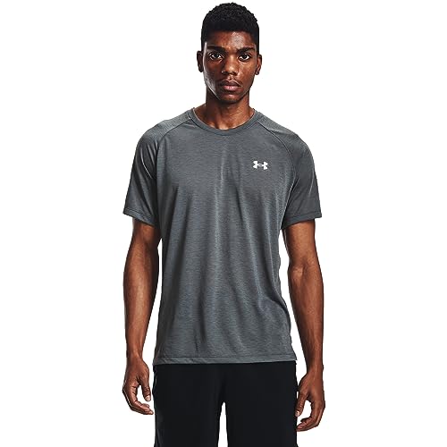 Under Armour Mens UA Streaker SS, men's breathable gym t shirt with mesh panels and reflective detail, comfortable and quick-drying running apparel