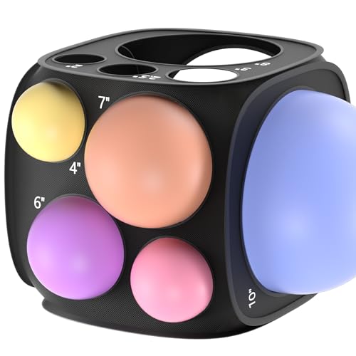 Image of 13 Sizes Balloon Sizer Cube Box (2-12 Inch), Collapsible Balloon Measurement Tool for Party Arch Decorations & Columns (Black)