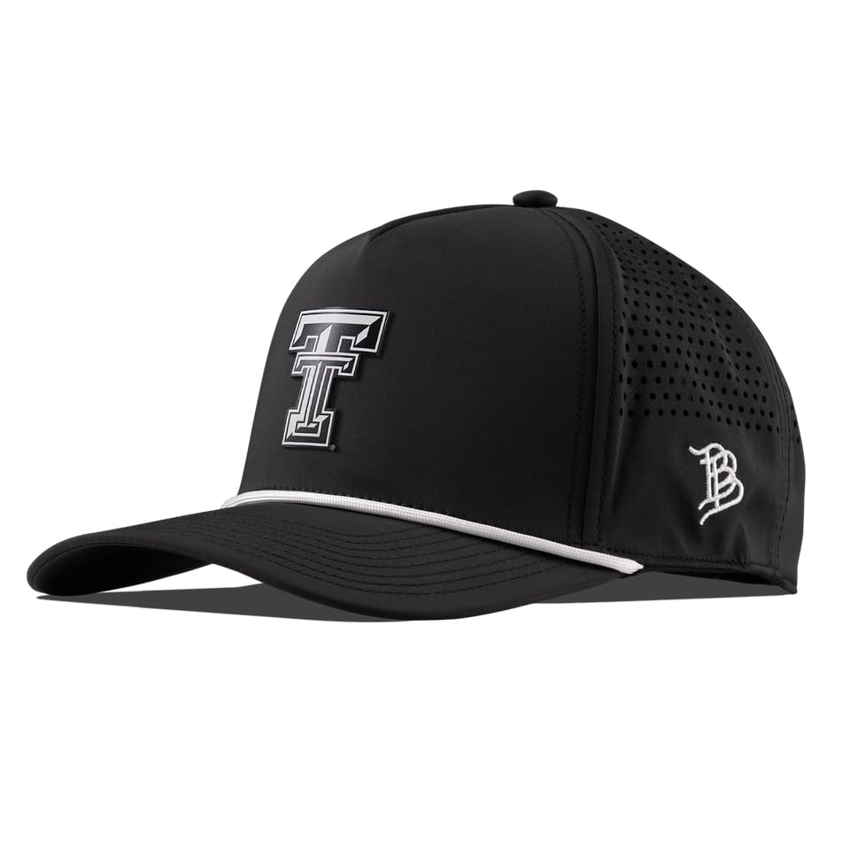 Branded BillsNCAA Texas Tech Red Raiders 5-Panel Rope Vintage Texas Tech PVC, Lightweight, Comfortable Baseball Cap