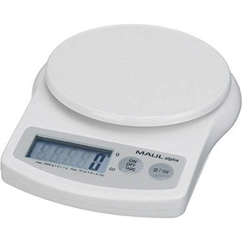 MAUL Briefwaage digital weiß MAULalpha 2 kg Tare-Funktion LCD...