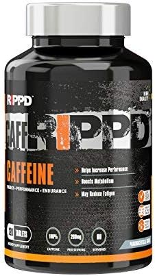 GETRIPPD 200mg Caffeine Tablets Pure Caffeine Energy Tablet - Strong Caffeine Pills for Energy Boost & Alertness Pre Workout Fat Burner (120)