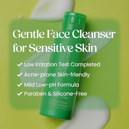 Image of Papa Recipe Tea Tree Control Enzyme Powder Cleanser (1.7oz /50g) - Travel-Friendly Korean Powder-to-Foam Face Wash, Soothing & Calming Care, Gentle Exfoliation, Smooth Texture & Pore Care