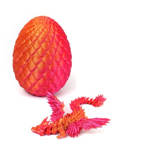 3D Printed Dragon with Wings in Egg, Easter Basket Stuffers, Crystal Dragon Surprise in Eggs,...