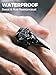 Richsteel Raven Bird Crow Skull Ring for Men Viking Animal Rings 03-Black Plated