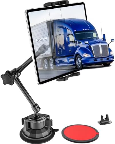 Heavy Duty Fleet Windshield Suction & Swivel Arm Mount for iPad Pro 9.7