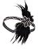Vijiv Vintage Silver Beaded 20s Headpiece 1920s Gatsby Flapper Headband Feather