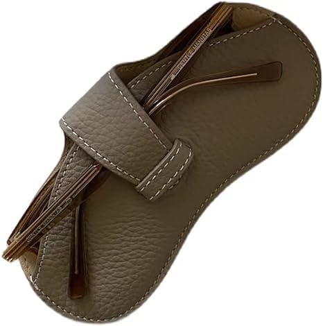 Image of Soft Leather Sunglasses Bag Soft Sunglasses Pouch Leather Glasses Case Holder Portable Eye Glass Holder for Women Outdoor Carrying Travel