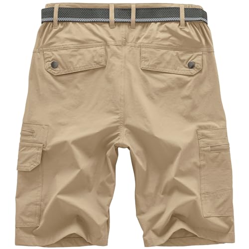 Image of Jessie Kidden Mens Cargo Shorts Expandable Waist Quick Dry Hiking Shorts