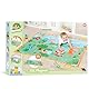 MOLTO | XXL-Spielmatte für Babys mit Musik und 4 Hängespielzeugen – Design Gusy Light – gepolsterter Kinderteppich mit Schleife und Sound – ab 0 Monaten – 140 x 90 cm